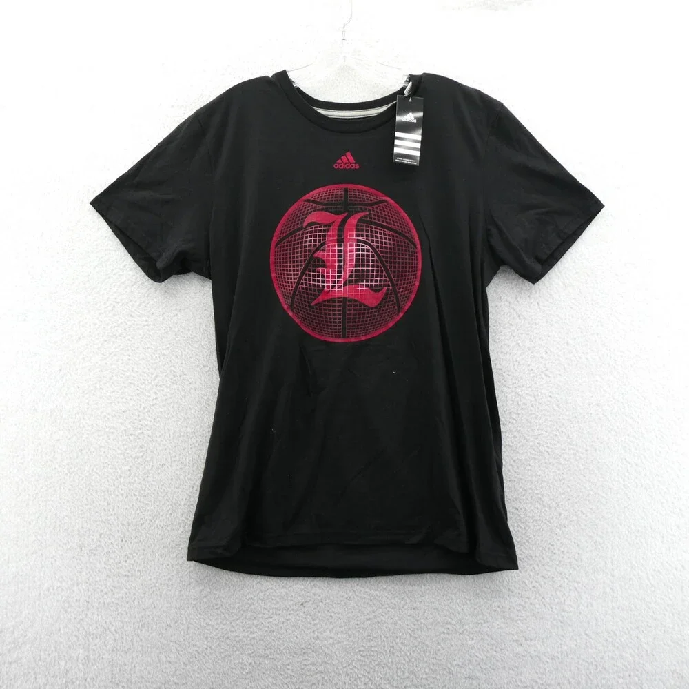 Louisville Cardinals‎ Shirt Mens Large Black Adidas College Basketball Tee New